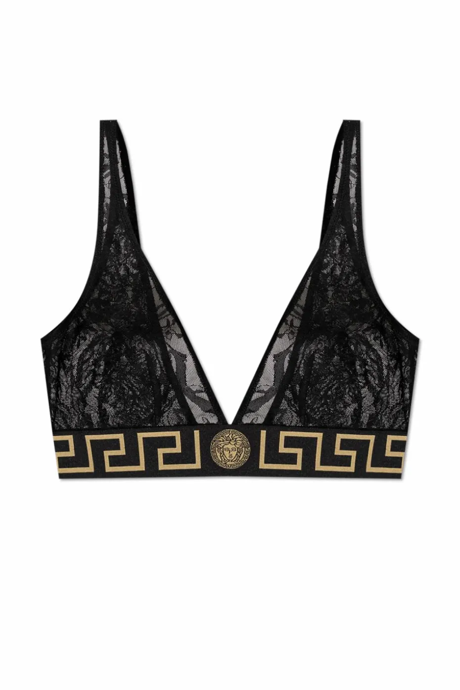 Versace CZARNY Koronkowy biustonosz