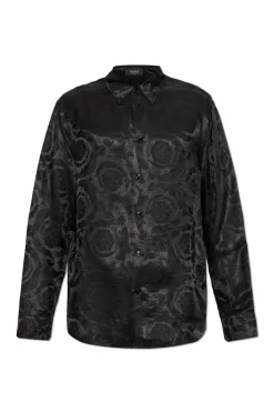 Versace CZARNY Koszula ze wzorem `Barocco`