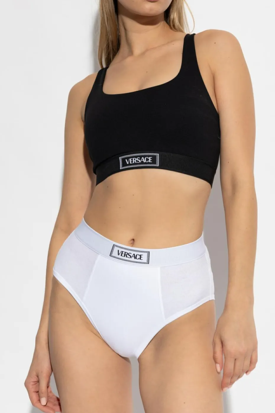 Versace CZARNY Krótki top