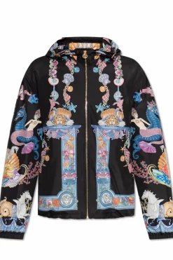 Versace CZARNY Kurtka z kapturem