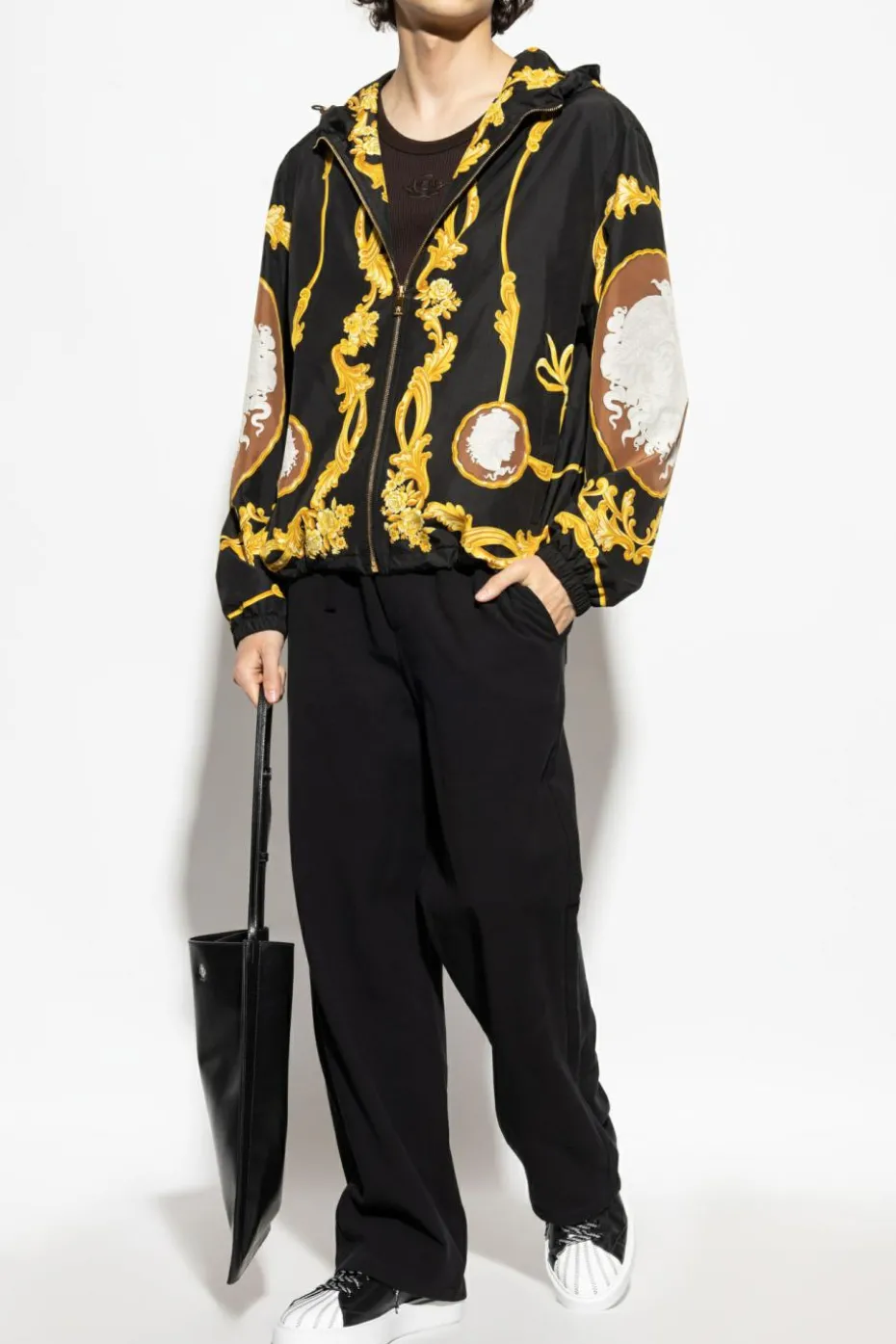 Versace CZARNY Kurtka z nadrukiem `Medusa Cameo`