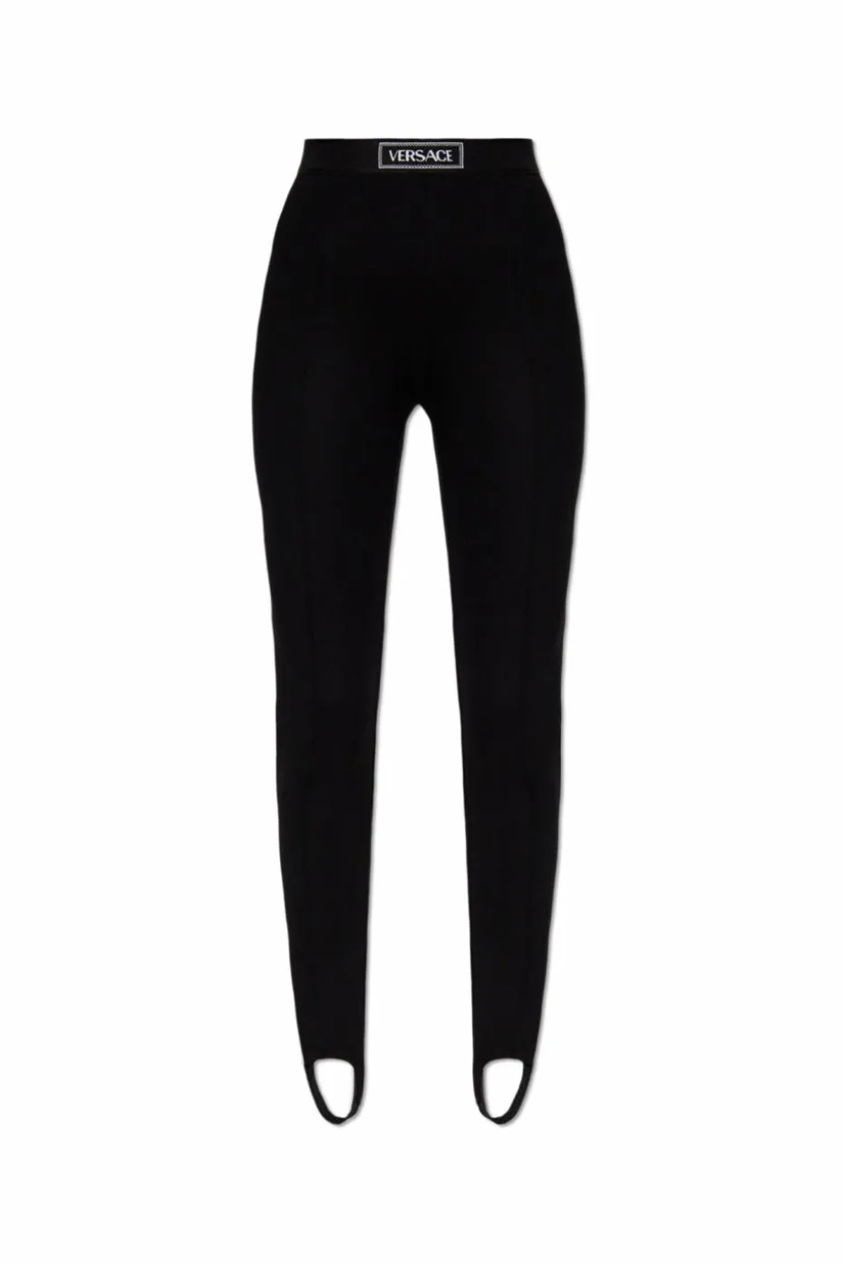 Versace CZARNY Legginsy z logo