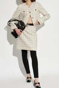 Versace CZARNY Leginsy z naszywką z logo