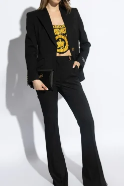 Versace CZARNY Marynarka z zamkniętymi klapami
