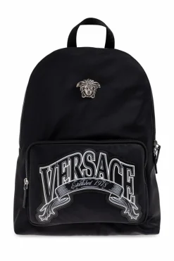 Versace CZARNY Plecak z aplikacją w kształcie głowy Meduzy