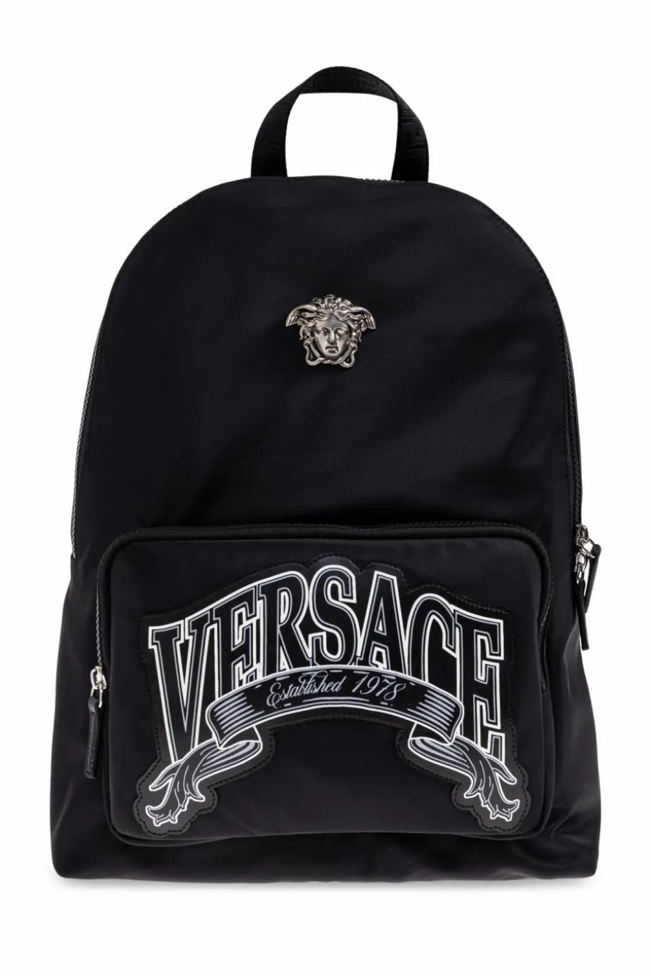 Versace CZARNY Plecak z aplikacją w kształcie głowy Meduzy