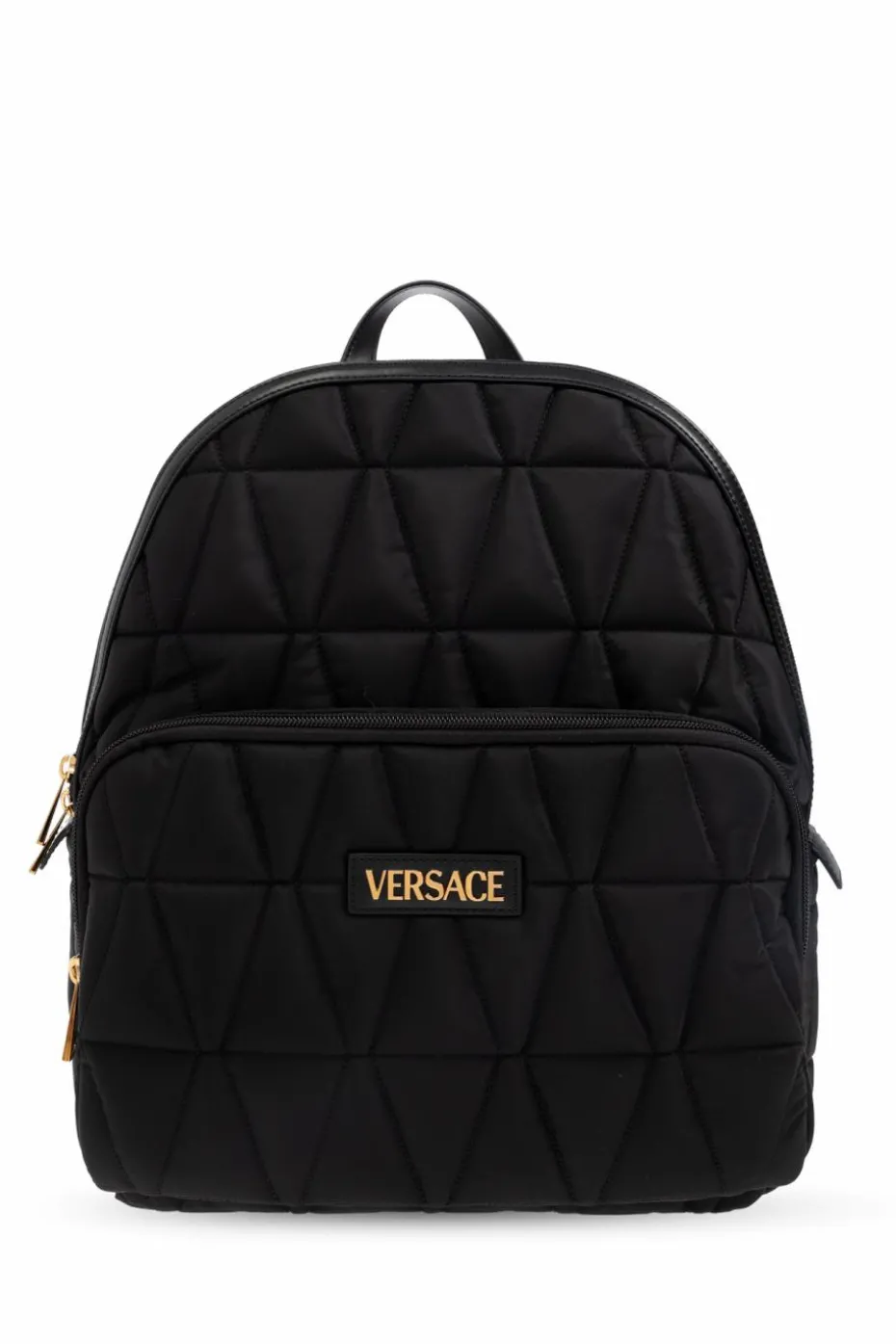 Versace CZARNY Plecak z naszywką z logo