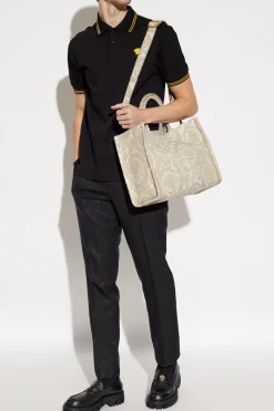 Versace CZARNY Polo z głową Meduzy