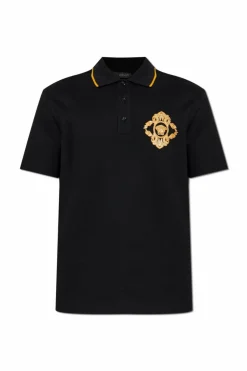 Versace CZARNY Polo z głową Meduzy