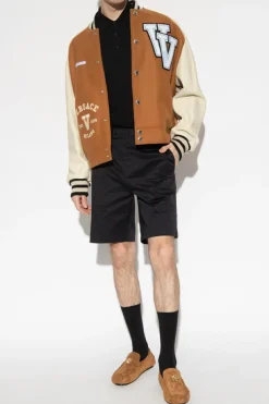 Versace CZARNY Polo z logo