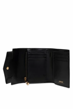 Versace CZARNY Portfel z logo