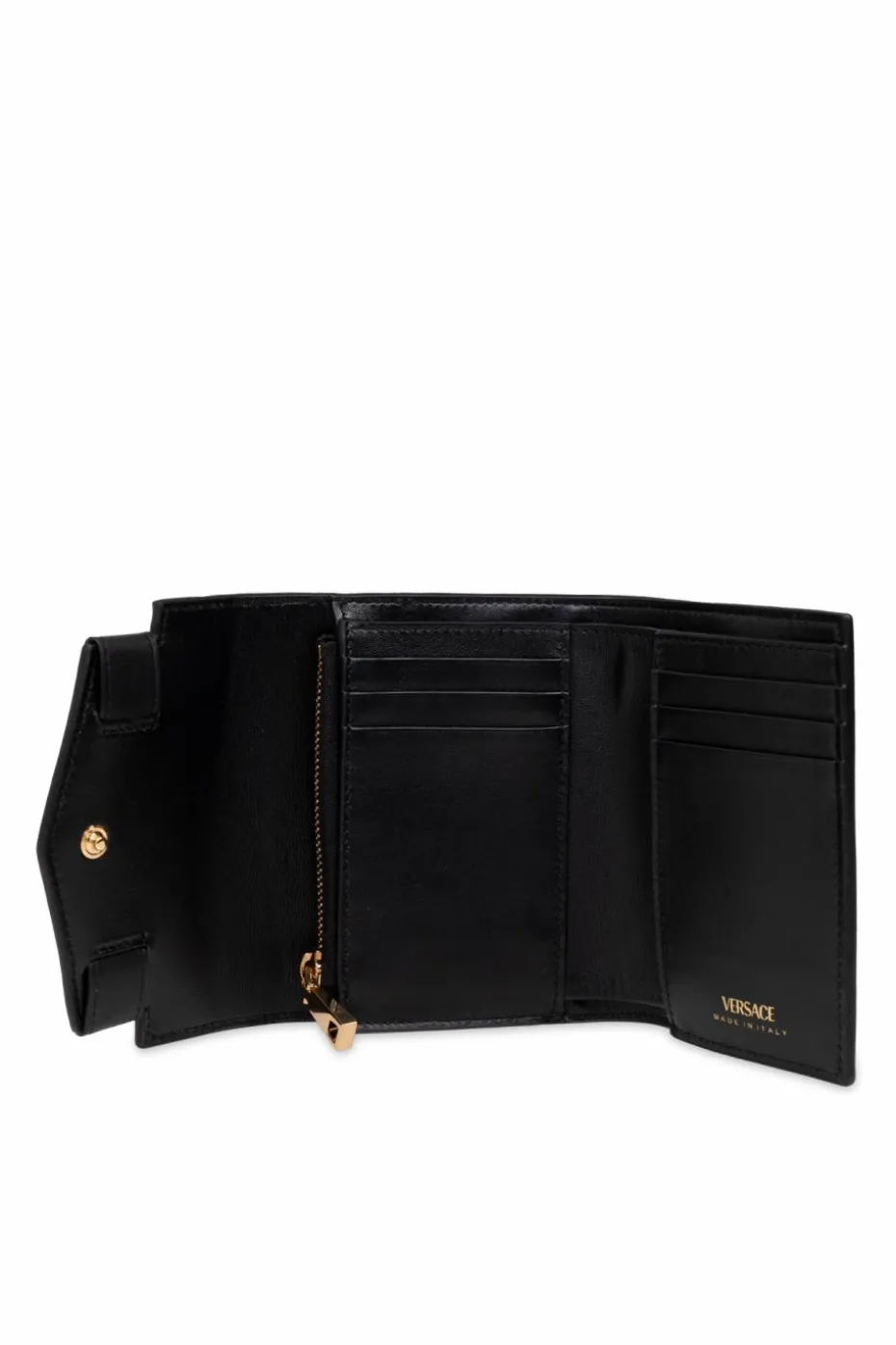Versace CZARNY Portfel z logo