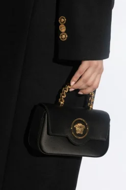Versace CZARNY Satynowa torba na ramię