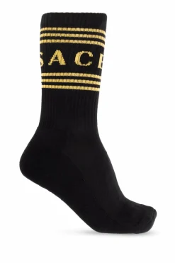 Versace CZARNY Skarpety z logo