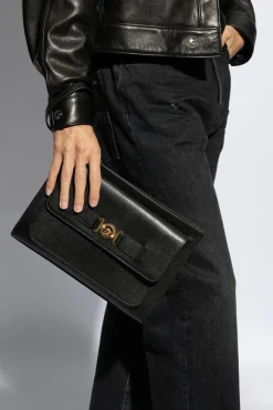 Versace CZARNY Skórzana torba do ręki