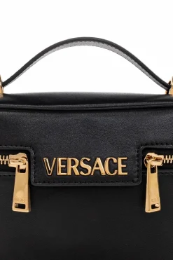 Versace CZARNY Skórzana torba do ręki