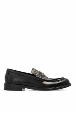 Versace CZARNY Skórzane buty typu `loafers`