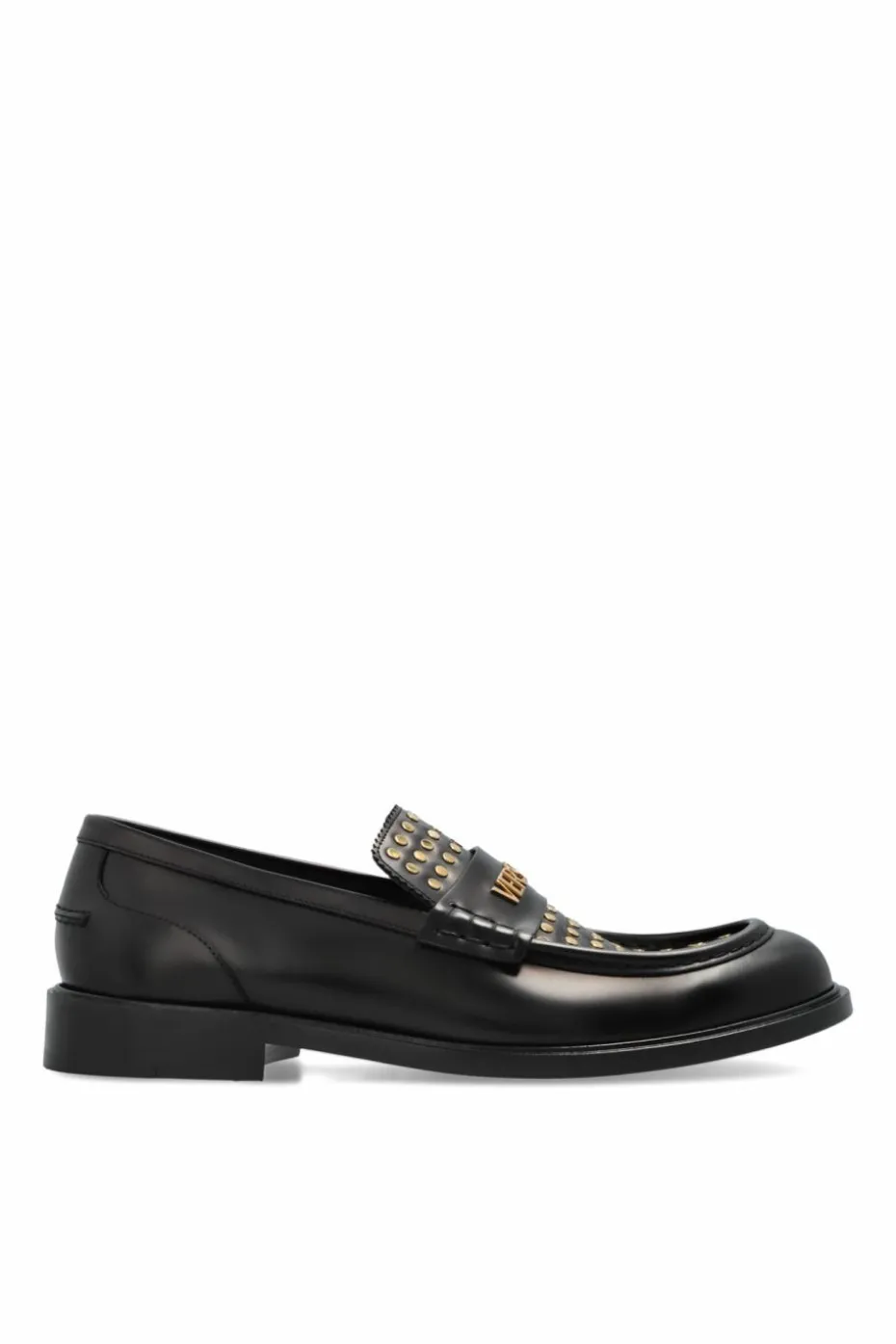 Versace CZARNY Skórzane buty typu `loafers`