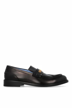 Versace CZARNY Skórzane buty typu `loafers`