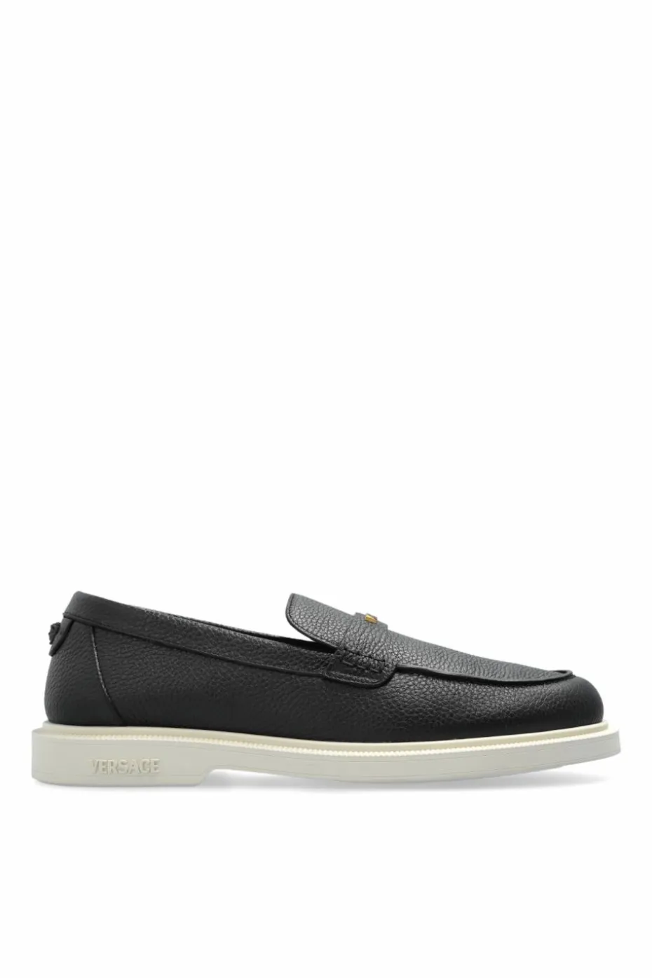 Versace CZARNY Skórzane buty typu `loafers`