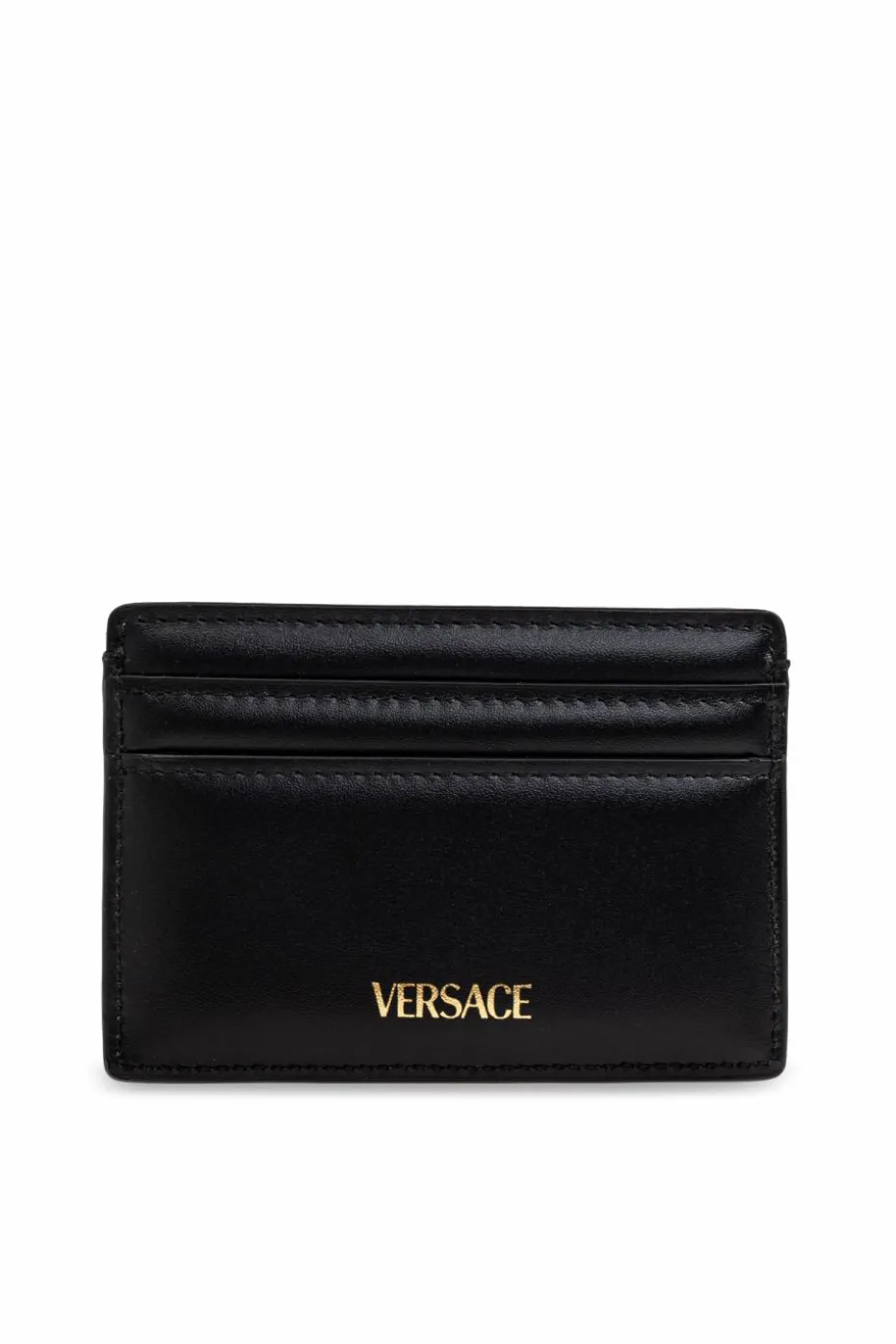Versace CZARNY Skórzane etui na karty