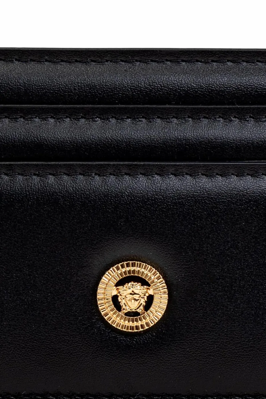 Versace CZARNY Skórzane etui na karty