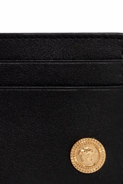Versace CZARNY Skórzane etui na karty