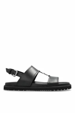 Versace CZARNY Skórzane sandały