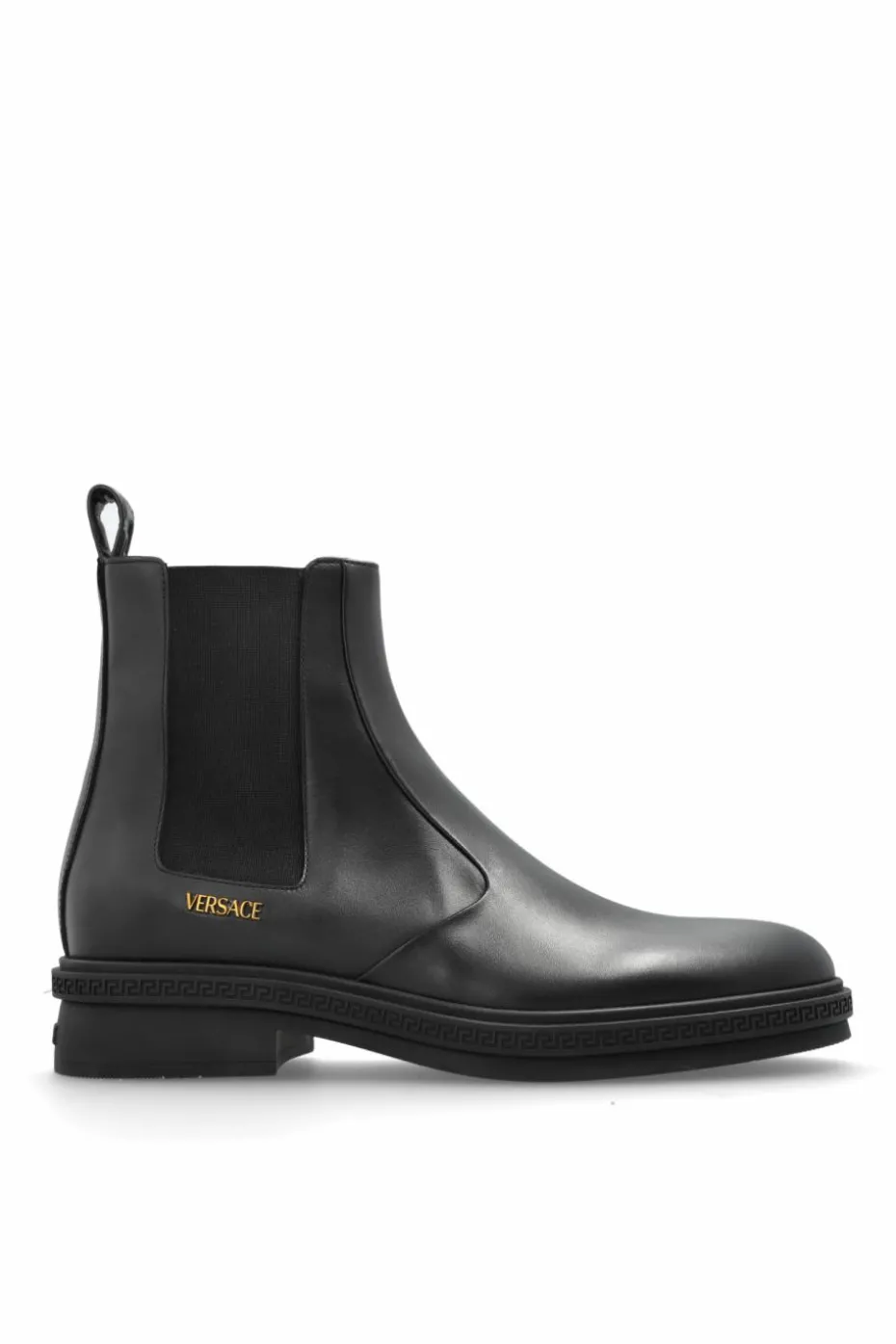 Versace CZARNY Skórzane sztyblety