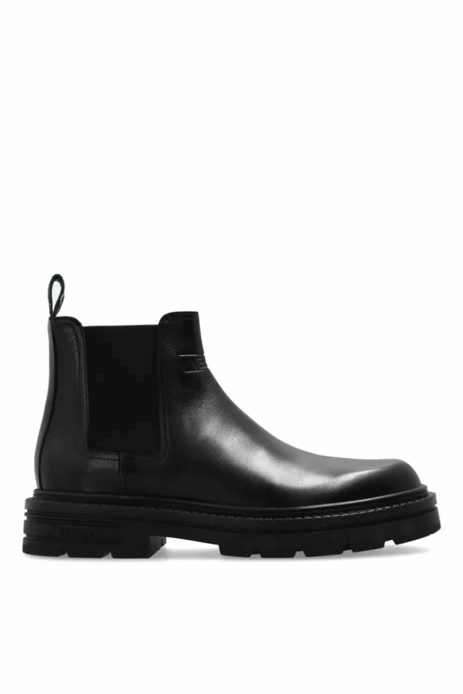 Versace CZARNY Skórzane sztyblety