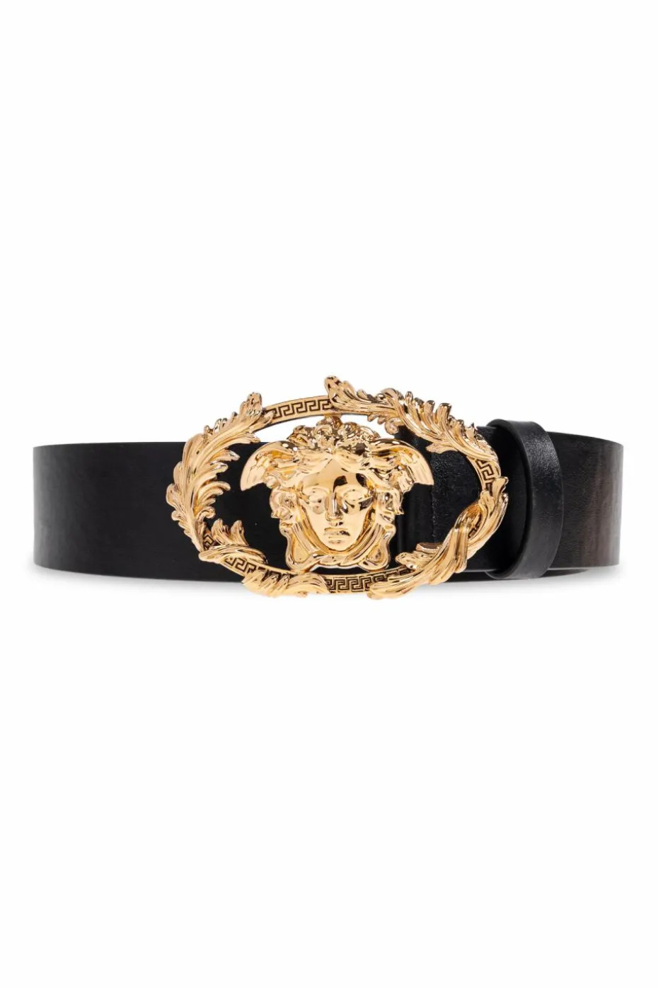 Versace CZARNY Skórzany pasek