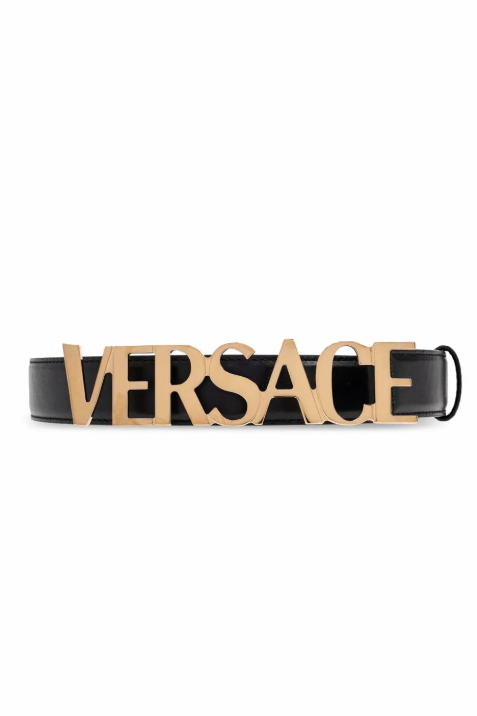 Versace CZARNY Skórzany pasek