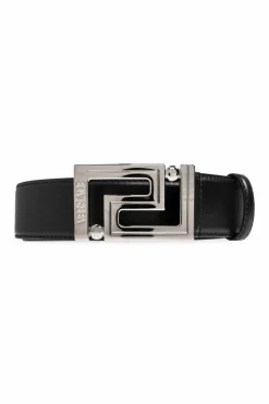 Versace CZARNY Skórzany pasek