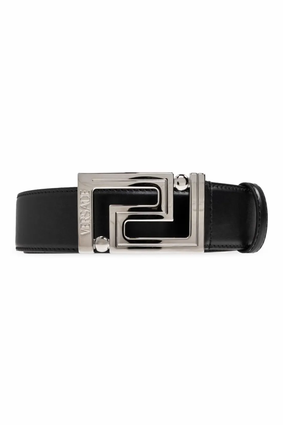 Versace CZARNY Skórzany pasek