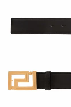 Versace CZARNY Skórzany pasek