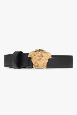 Versace CZARNY Skórzany pasek