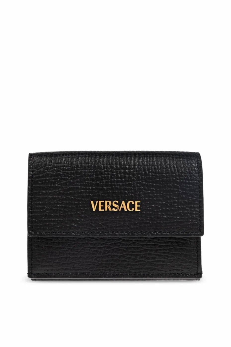 Versace CZARNY Skórzany portfel
