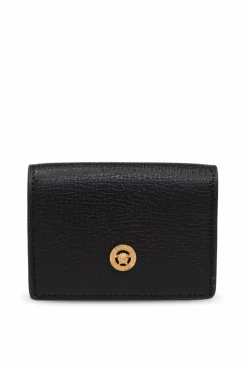 Versace CZARNY Skórzany portfel