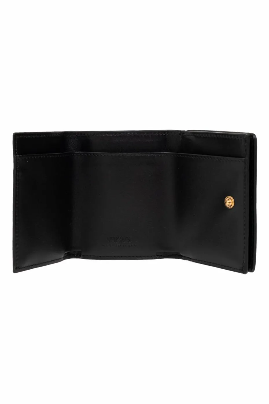 Versace CZARNY Skórzany portfel