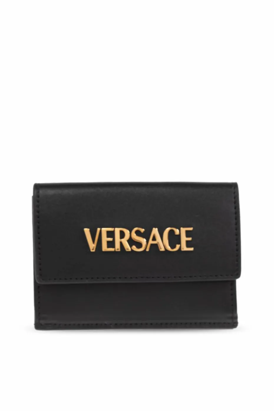 Versace CZARNY Skórzany portfel