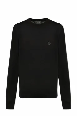 Versace CZARNY Sweter z logo