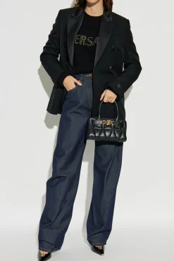 Versace CZARNY Sweter z logo