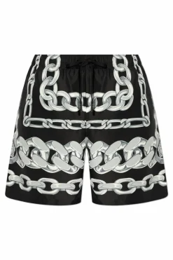 Versace CZARNY Szorty kąpielowe z nadrukiem `Medusa Chains`