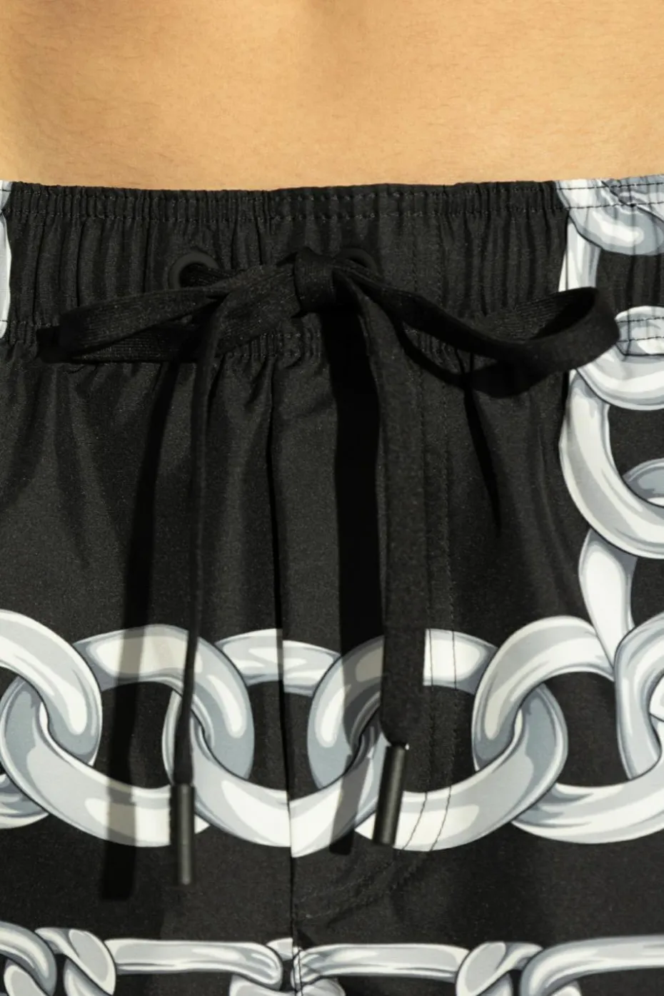 Versace CZARNY Szorty kąpielowe z nadrukiem `Medusa Chains`