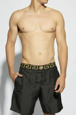 Versace CZARNY Szorty kąpielowe z logo