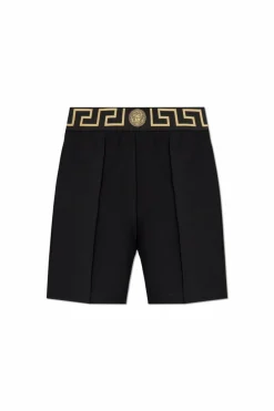 Versace CZARNY Szorty z logo