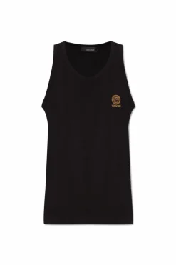 Versace CZARNY Top z kolekcji ‘Underwear’