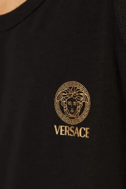 Versace CZARNY Top z kolekcji ‘Underwear’