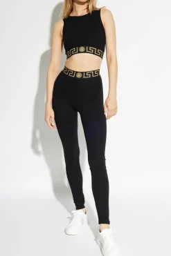 Versace CZARNY Top z logo