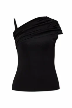 Versace CZARNY Top z odkrytym ramieniem